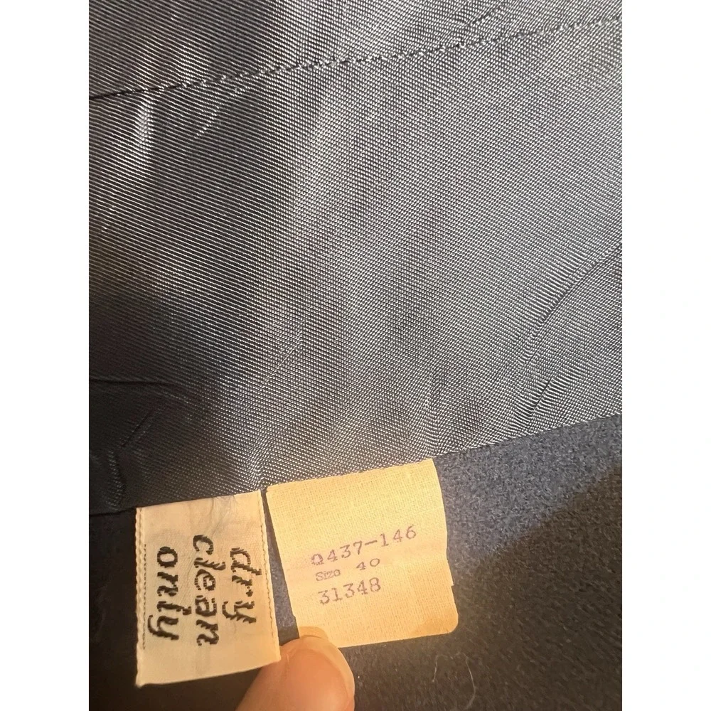 VTG Pendleton Blazer Mens 40 Blue Navy Wool Pocket Sport Coat USA Jacket 1980's